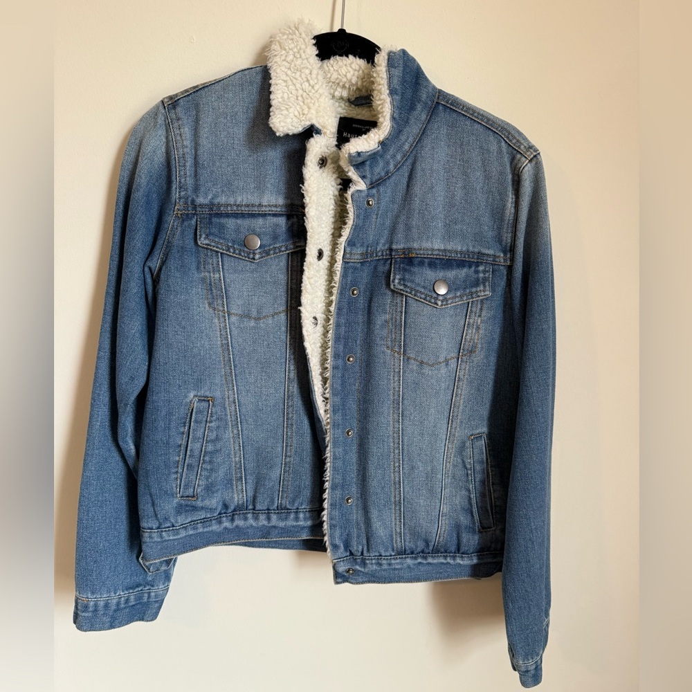 Sherpa lined denim jacket